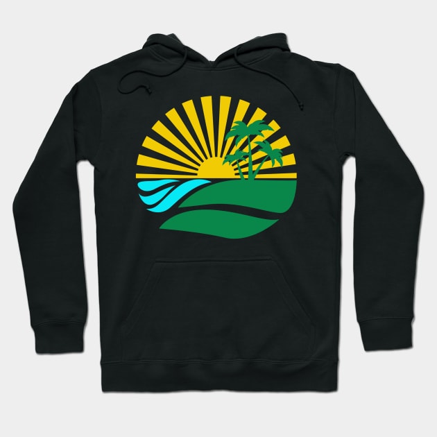 Sunset Over The Beach Hoodie by Pris25